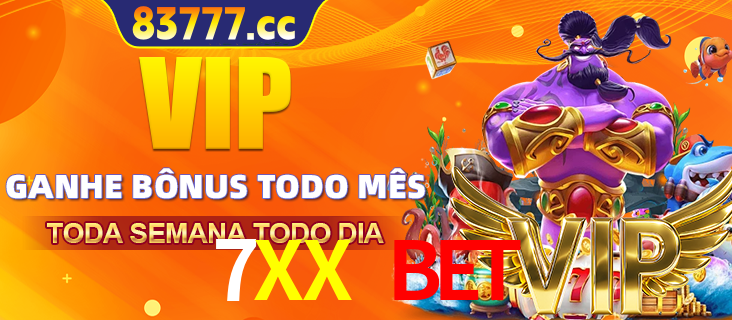 Banner promocional do 7XX BET oferecendo 100% de recompensas adicionais contínuas para quem fizer o login diário (Daily sign-in), com um mascote de coelho.