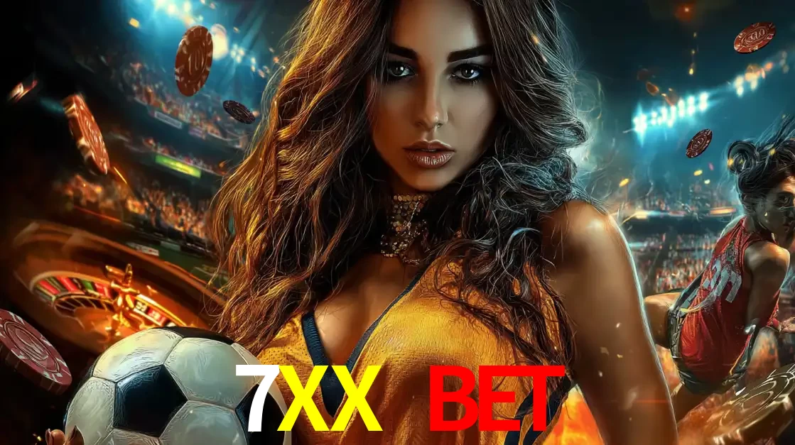 Mulher segurando uma bola de futebol em uma montagem que mistura a paixão esportiva com a emoção da roleta de cassino, tudo disponível na plataforma 7XX BET.